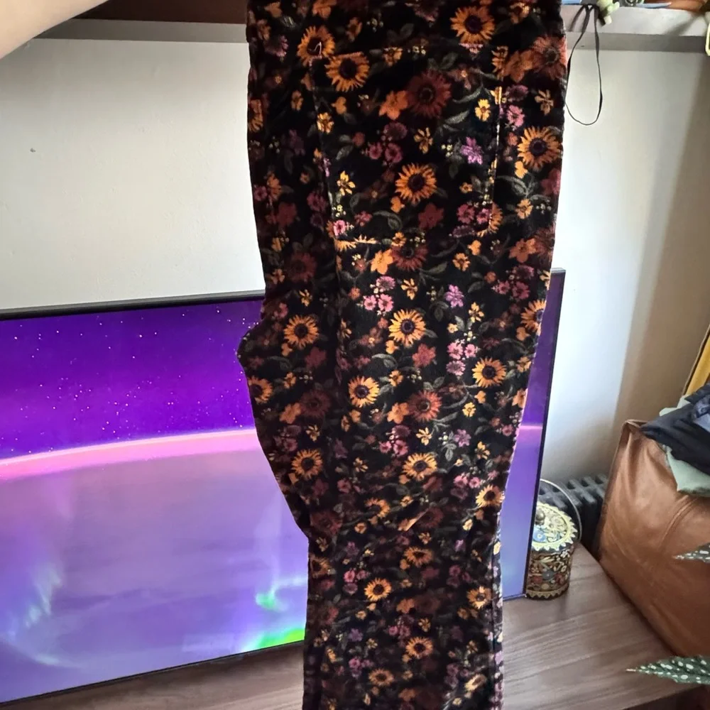 Wrangler Black Floral Boot Cut Pants